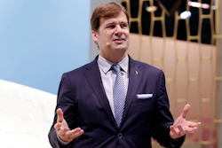 In this March 28, 2018 file photo, Jim Farley, Jr. executive vice president and president of Global Markets of the Ford Motor Company, is shown in this photo during New York International Auto Show.
