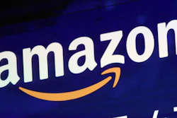 In this July 27, 2018 file photo, the logo for Amazon is displayed on a screen at the Nasdaq MarketSite in New York.