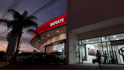 A Toyota dealership in Irapuato, Mexico, Feb. 11, 2020.