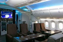This file photo shows the interior of the Mexican presidential airplane.