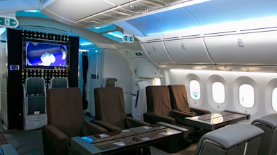 This file photo shows the interior of the Mexican presidential airplane.