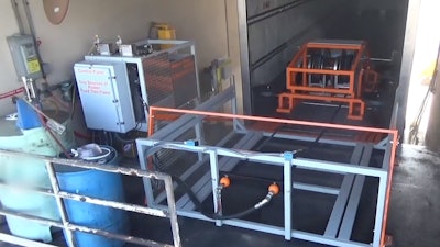 InterClean's system takes an entrance pass to apply soap.