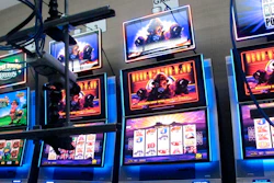 This photo shows slot machines in a secure room at the Hard Rock casino in Atlantic City N.J. that have been connected to the internet as part of a new product offering.