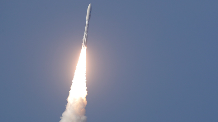 A United Launch Alliance Atlas V rocket lifts off from Cape Canaveral Air Force Station, March 26, 2020.