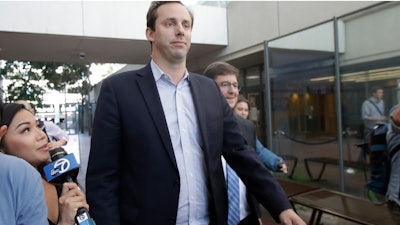 Anthony Levandowski leaves a federal courthouse in San Jose, Aug. 27, 2019.