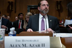 In this Feb. 13, 2020 file photo, Secretary of Health and Human Services Alex Azar testifies on Capitol Hill in Washington.