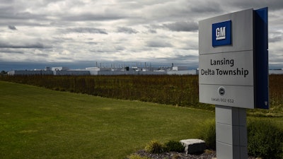 This Sept. 15, 2019 file photo shows the General Motors Lansing Delta Township plant in Lansing, MI.