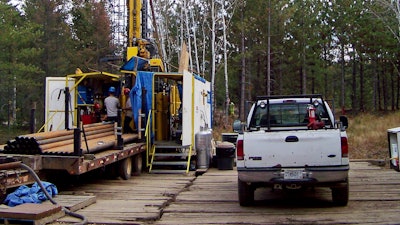 In this Oct. 4, 2011, file photo, a prospecting drill rig bores into the bedrock near Ely, Minn., in search of copper, nickel and precious metals that Twin Metals Minnesota LLC hopes to mine near the Boundary Waters Canoe Area Wilderness in northeastern Minnesota.