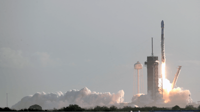 A Falcon 9 SpaceX rocket with a payload of approximately 60 satellites for SpaceX's Starlink broadband network lifts off from pad 39A at the Kennedy Space Center in Cape Canaveral, Fla., Wednesday, March 18, 2020.