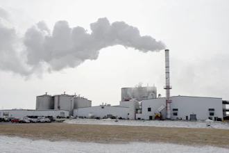 In this Jan. 6, 2015 file photo steam blows over the Green Plains ethanol plant in Shenandoah, Iowa. As hospitals and nursing homes run out of hand sanitizer to fight off the coronavirus, struggling ethanol producers are eager to help. They could provide alcohol to make millions of gallons of the germ-killing sanitizer, but the U.S. Food and Drug Administration has put up a roadblock, frustrating both the health care and ethanol industries with its inflexible regulations during a national health care crisis.