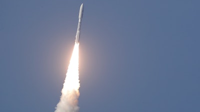 A United Launch Alliance Atlas V rocket lifts off from Cape Canaveral Air Force Station, March 26, 2020.