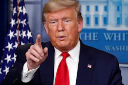 In this March 26, 2020 file photo, President Donald Trump speaks about the coronavirus in the James Brady Briefing Room, in Washington. Trump on Friday, March 27, invoked the Defense Production Act after claiming that General Motors wasn't moving fast enough to make much-needed ventilators in response to the coronavirus pandemic. Yet experts on managing factory production say GM is already making an extraordinary effort for a company that normally isn't in the business of building ventilators.