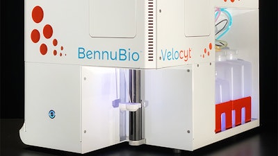 According to BennuBio, the Velocyt provides volumetric sample delivery rates 100x faster than a typical flow cytometer and analysis rates that are 10x to 100x faster depending on particle size.