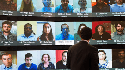 Harvard Business School professor Bharat Anand demonstrates HBX Live, an online classroom.