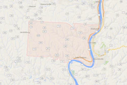 The site selection in Ohio (outlined in red).