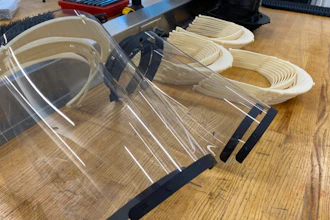 Safety splash shields at the NASCAR Research and Development Center in Concord, N.C., March 27, 2020.