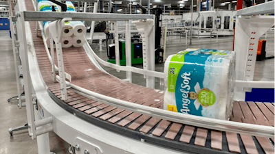 This undated photo provided by Georgia-Pacific shows the production line at the Georgia-Pacific plant in Atlanta. NCSolutions, a data and consulting firm, said online and in-store U.S. toilet paper sales rose 51% between Feb. 24, 2020 and March 10, as buyers started getting uneasy about the growing number of coronavirus cases.
