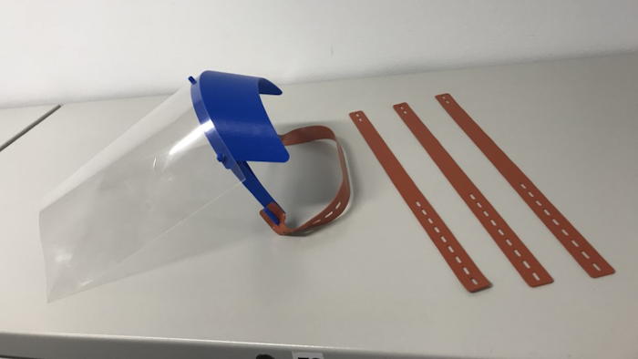 Trelleborg quickly ramped up production to 5,000 face shield straps per week.