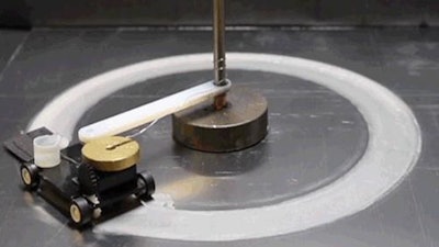 Rather than a battery, the researchers' metal-air scavenger vehicle gets energy from breaking chemical bonds in the aluminum surface it travels over. The vehicle keeps going until the hydrogel slab it's dragging dries out or the surface is completely corroded, but a freely moving robot could seek out new sources of water and metal.