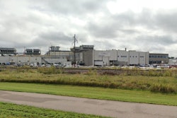 A street view of JBS' Worthington, MN pork processing plant.