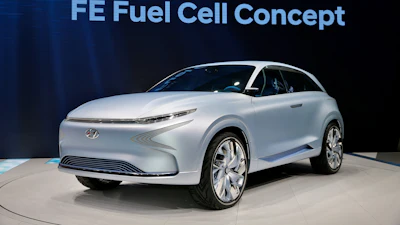 The futuristic FE Fuel Cell Concept was a step forward for hydrogen-powered vehicles when it debuted at the 2017 Geneva Motor Show.