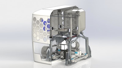 The 3D printer developed at TU Graz melts metal powder using high-performance LED light sources and then processes it into components in additive manufacturing.