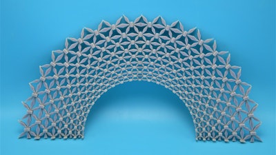 This structured lattice-type material protects against both types of energy waves -- longitudinal and sheer -- that can travel through the ground.
