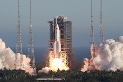 China's new large carrier rocket Long March 5B blasts off from the Wenchang Space Launch Center, May 5, 2020.