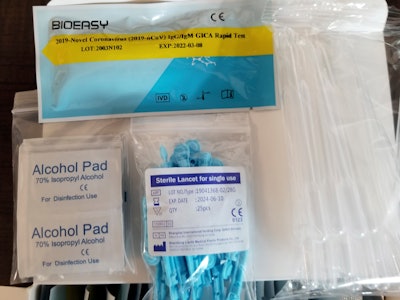 Unapproved COVID-19 tests that were seized on March 22, 2020 from the DHL Express Consignment Facility at JFK Airport.