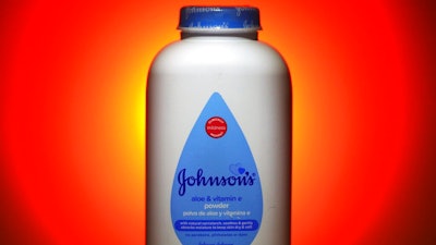 This Oct. 21, 2019, photo shows Johnson's Baby Aloe & Vitamin E Powder in Salt Lake City. Johnson & Johnson reports financial results Tuesday, April 14, 2020. Johnson & Johnson is ending production of its iconic talc-based Johnson’s Baby Powder, which has been embroiled in thousands of lawsuits claiming it caused cancer. The world’s biggest maker of health care products said Tuesday, May 19, 2020 that the discontinuation only affects the U.S. and Canada, where demand has been declining.