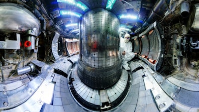 The interior of the fusion experiment Alcator C-Mod at the Massachusetts Institute of Technology, Oct. 2016.