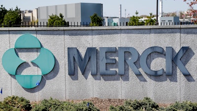 This May 1, 2018, file photo shows Merck corporate headquarters in Kenilworth, N.J.