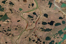 Photo released by European Space Agency shows the extent of the oil spill.