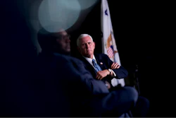Vice President Mike Pence meets with community and faith leaders at Hope Christian Church, Friday, June 5, 2020, in Beltsville, Md.