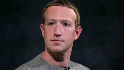 Facebook CEO Mark Zuckerberg speaks at the Paley Center in New York, Oct. 25, 2019.