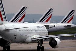 Air France planes on the tarmac at Paris' Charles de Gaulle Airport, May 17, 2019.