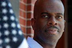 Gregory Minott stands in front of Town Hall in Andover, Mass., June 12, 2020.
