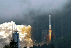 A rocket carrying the last satellite of the Beidou Navigation Satellite System blasts off.