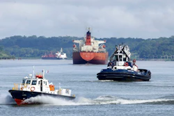 Cargo ships navigate Panama Canal waters in Gamboa, Panama, Wednesday, June 17, 2020. The Panama Canal began to feel the first adverse effects of the coronavirus pandemic on its business after registering a drop in its ship transits while applying rigorous measures to prevent further contagion among its workers.