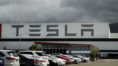 Tesla plant, in Fremont, Calif.
