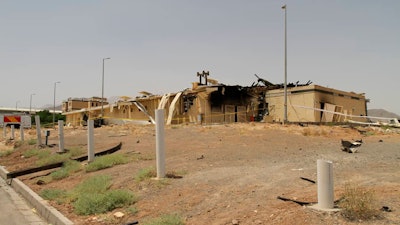 A building damaged by a fire at Iran's Natanz uranium enrichment facility, July 2, 2020.