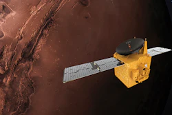 Rendering of the Hope probe provided by Mohammed Bin Rashid Space Centre, June 1, 2020.
