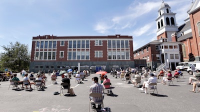 Parishioners at a prayer vigil for racial justice at Immaculate Conception Catholic Church, Seattle, July 19, 2020.