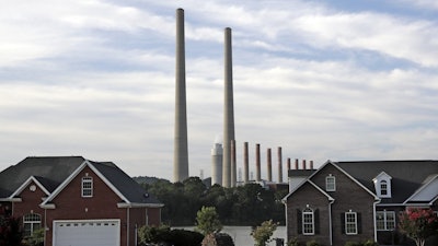 Smokestacks at the Kingston Fossil Plant, Kingston, Tenn., Aug. 7, 2019.