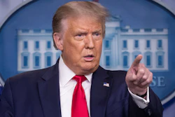 President Trump during a briefing with reporters in the White House.