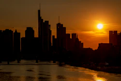 The River Main in Frankfurt, Germany, Aug. 4, 2020.