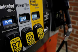 Gas pump in Brandon, Miss., March 31, 2020.