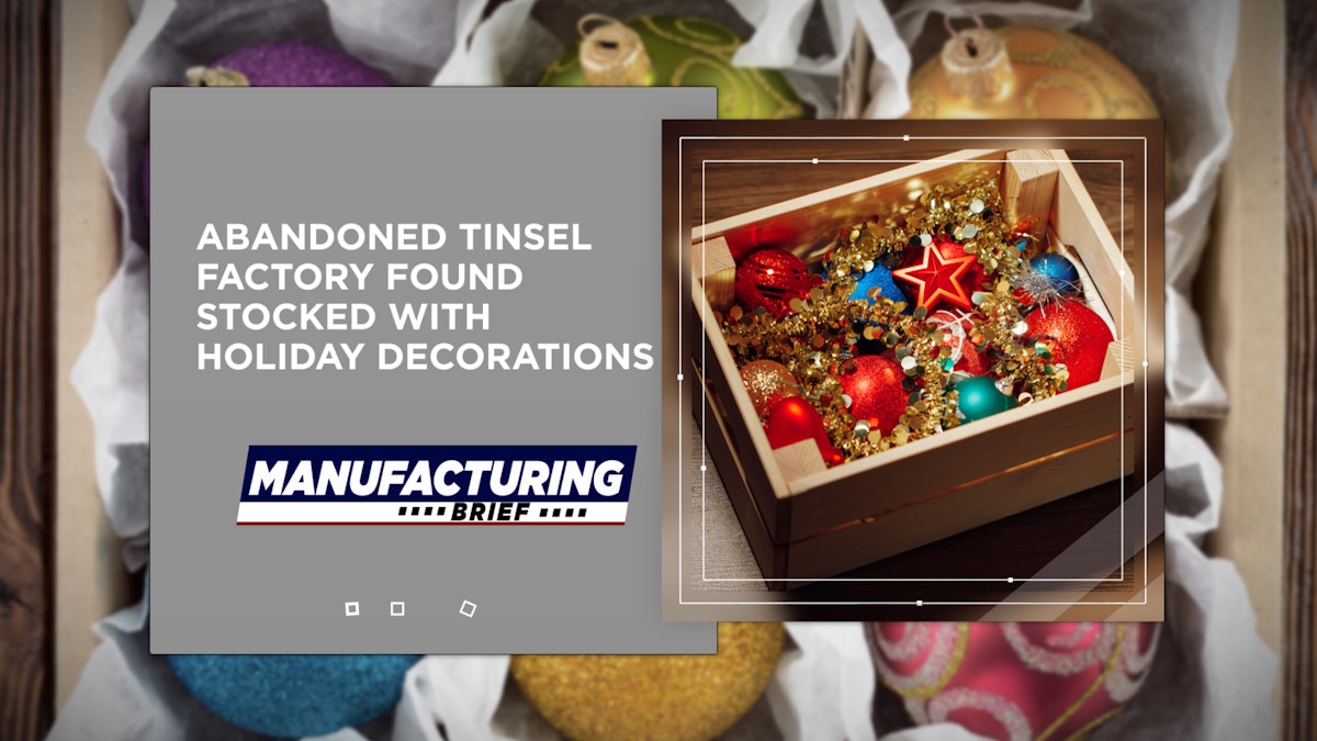 Abandoned Tinsel Factory Found Stocked with Holiday Decorations