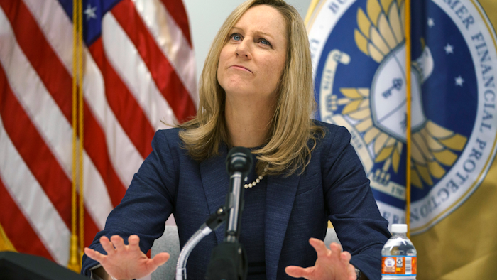 Bureau of Consumer Financial Protection Director Kathy Kraninger at the bureau offices in Washington, Dec. 11, 2018.