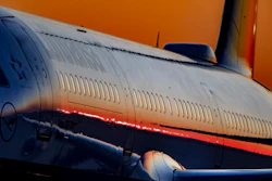 A Lufthansa jet at the airport in Frankfurt, Germany, Sept. 9, 2020.